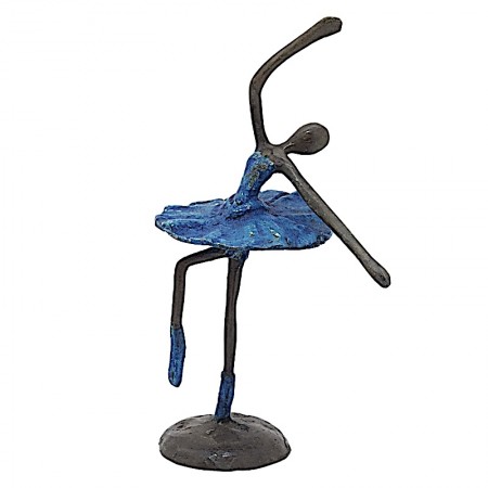 Statue bronze danseuse bleue