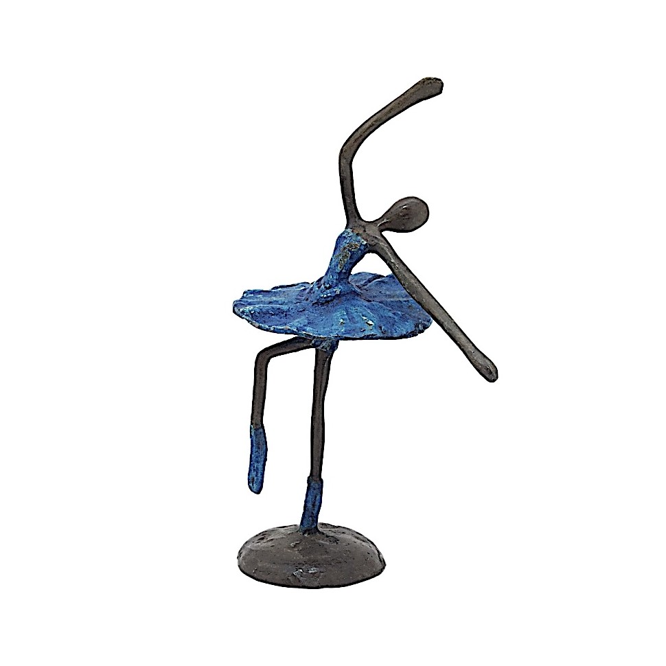 Statue bronze danseuse bleue