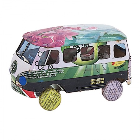 Van combi VW canettes recyclées
