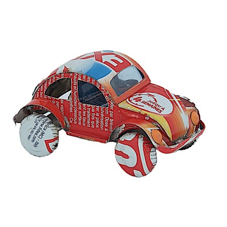 Voiture VW coccinelle canettes recyclées