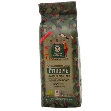 Café bio grains Ethiopie forêt Bench Maji