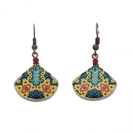 Boucles d'oreilles céramique Safran