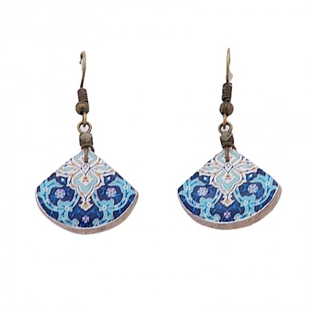 Boucles d'oreilles céramique Lagune