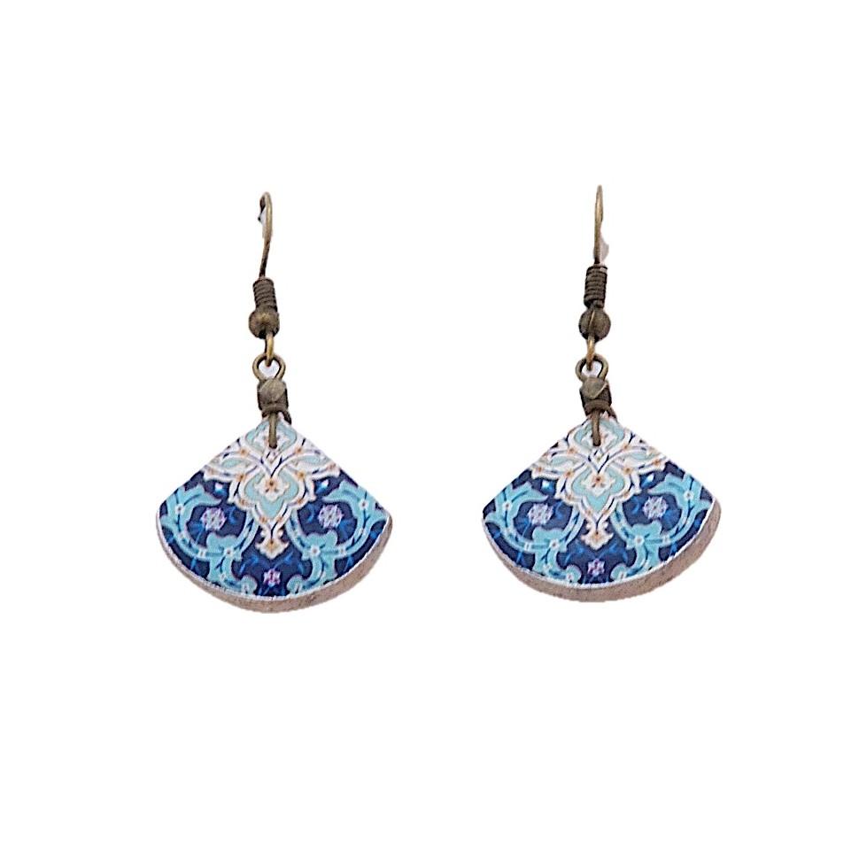 Boucles d'oreilles céramique Lagune
