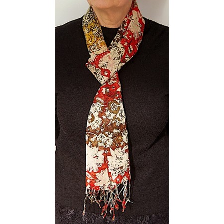 Echarpe laine tissée multicolore