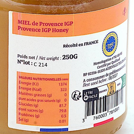 Miel de Provence IGP ingrédients