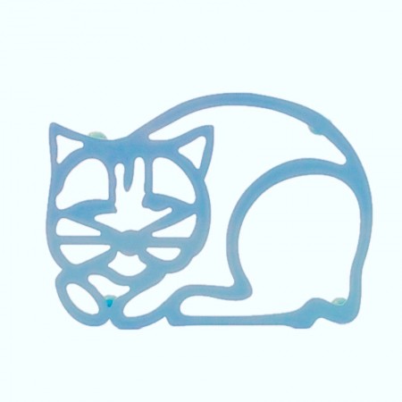 Dessous de plat chat en fer bleu
