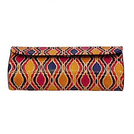 Etui à lunettes cuir multicolore