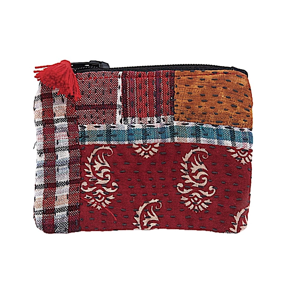 Porte monnaie coton sari