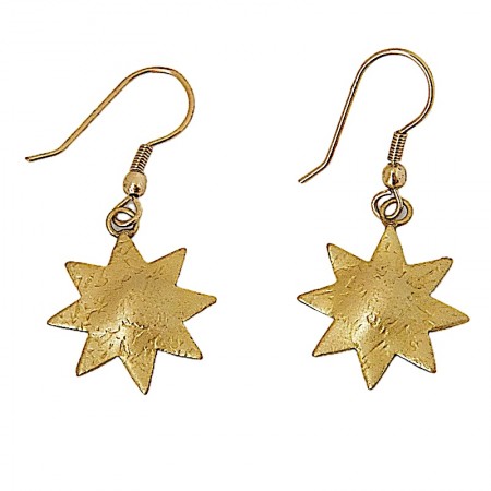 Boucles d'oreilles étoiles laiton doré