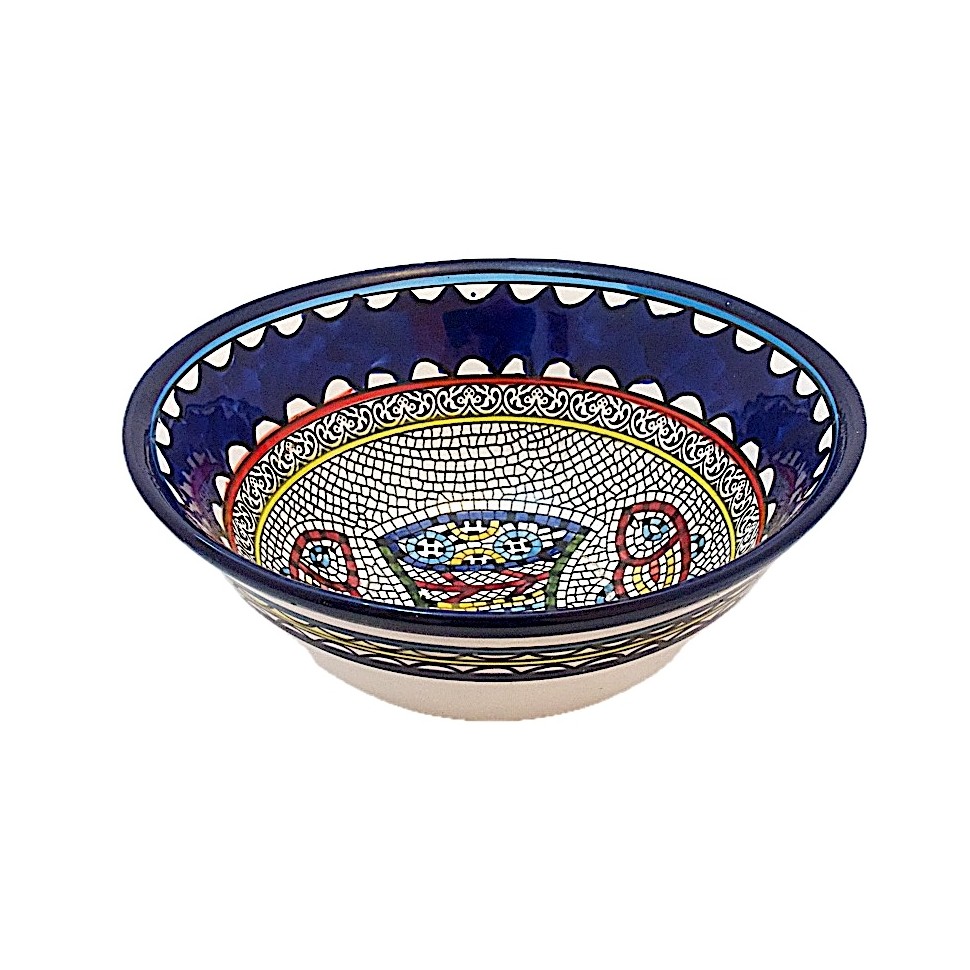 Saladier céramique poissons