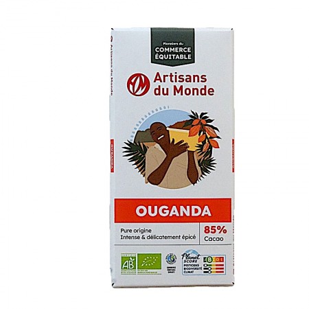 Chocolat bio 85% cacao Ouganda