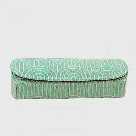 Etui à lunettes coton bio vert