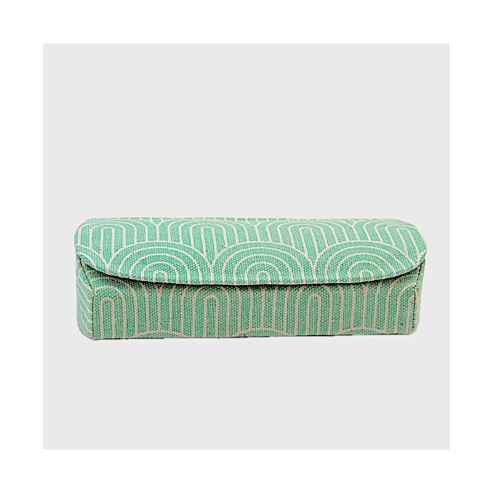 Etui à lunettes coton bio vert
