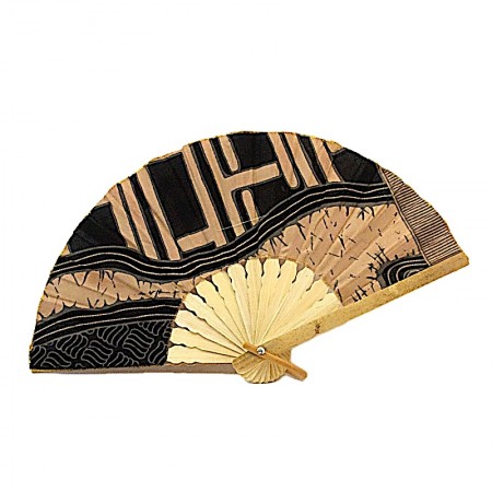 Eventail bois et coton