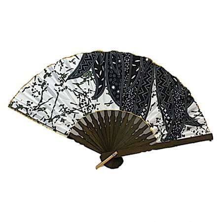 Eventail bois et coton