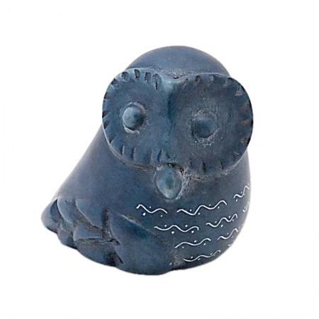 Chouette bleue en saponite