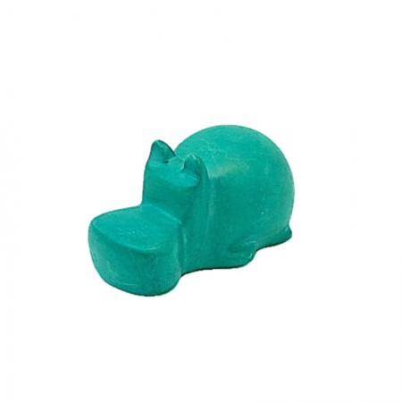 Hippopotame turquoise en saponite