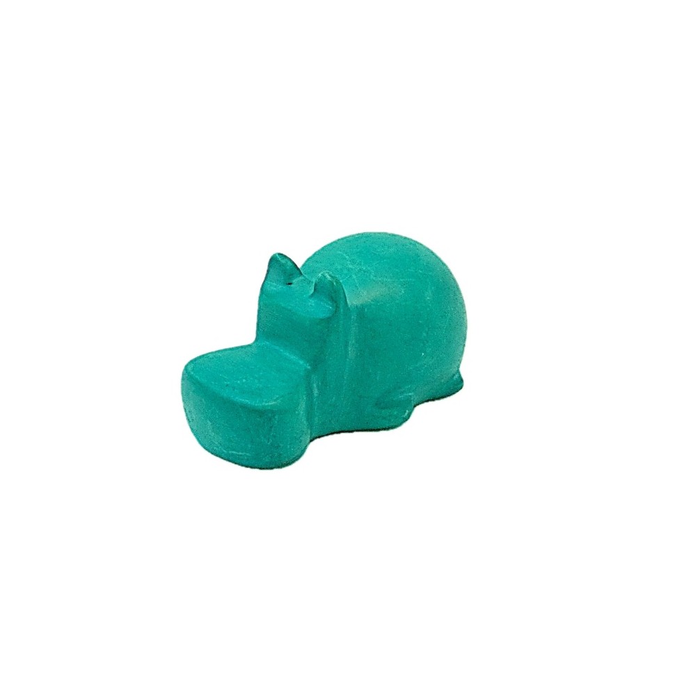 Hippopotame turquoise en saponite