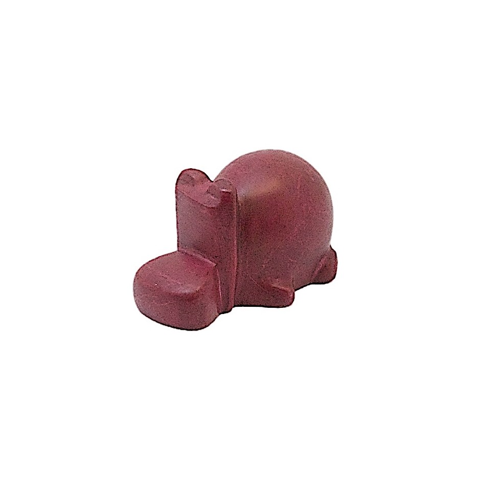 Hippopotame rouge en saponite