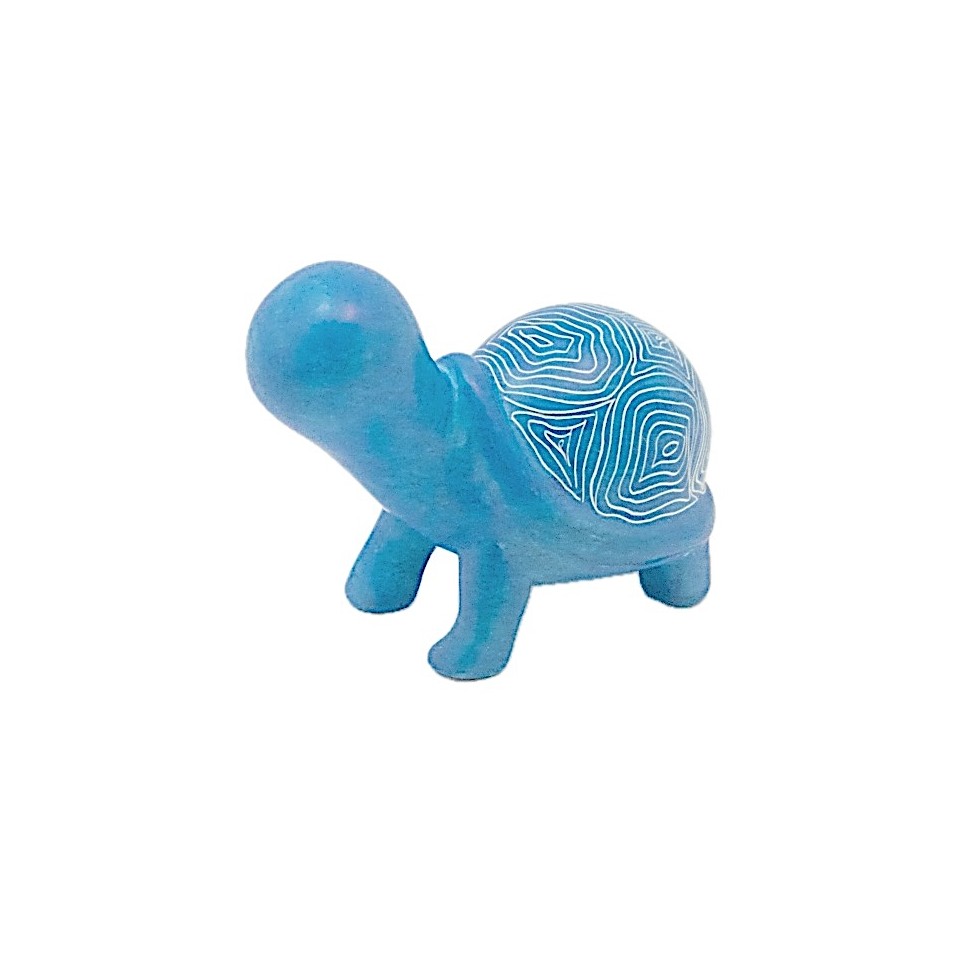 Tortue bleue en saponite