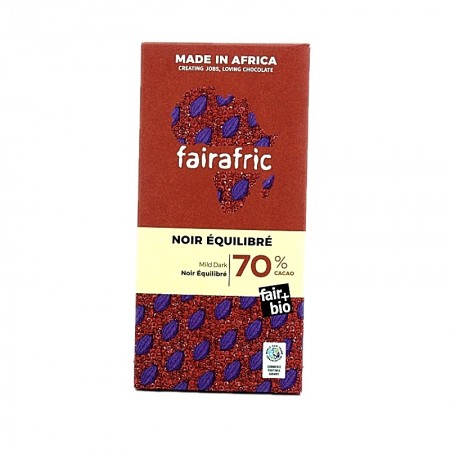 Chocolat noir 70% cacao bio Fairafric