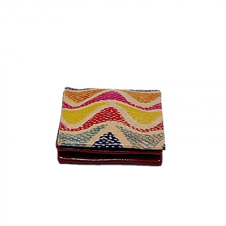Porte monnaie cuir multicolore