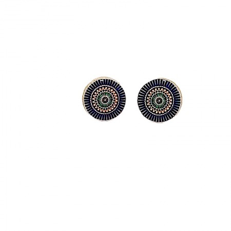 Clous d'oreilles bleus céramique