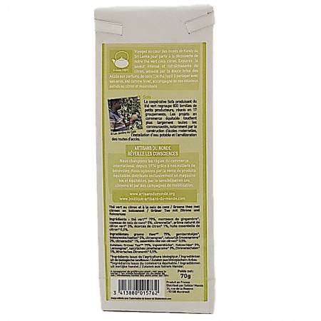 Thé vert bio coco citron info