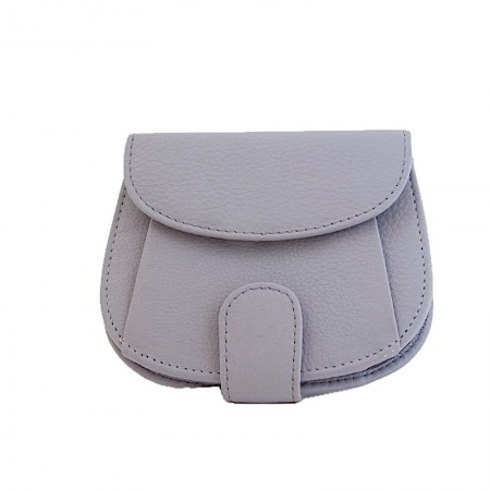 Porte monnaie porte cartes cuir bleu gris