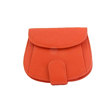 Porte monnaie porte cartes cuir orange