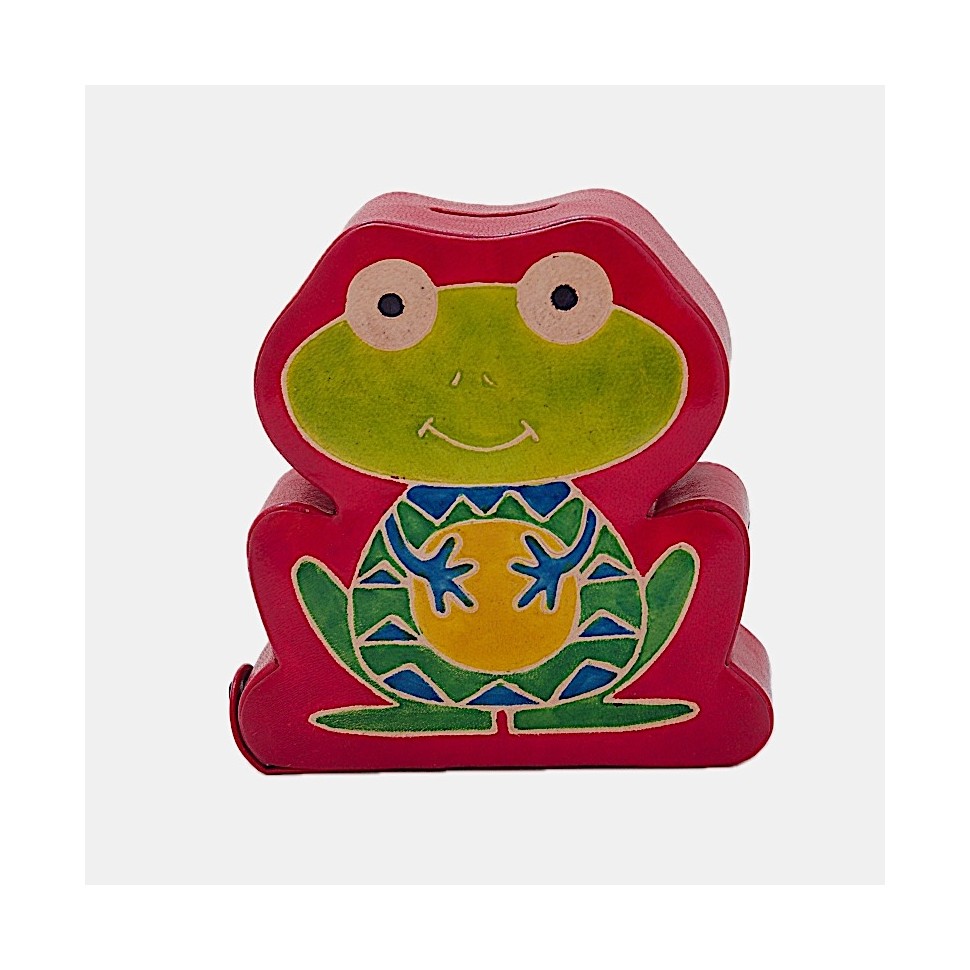 Tirelire grenouille cuir