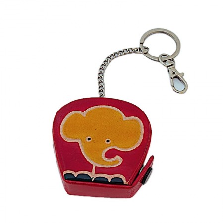 Porte clés bourse éléphant cuir