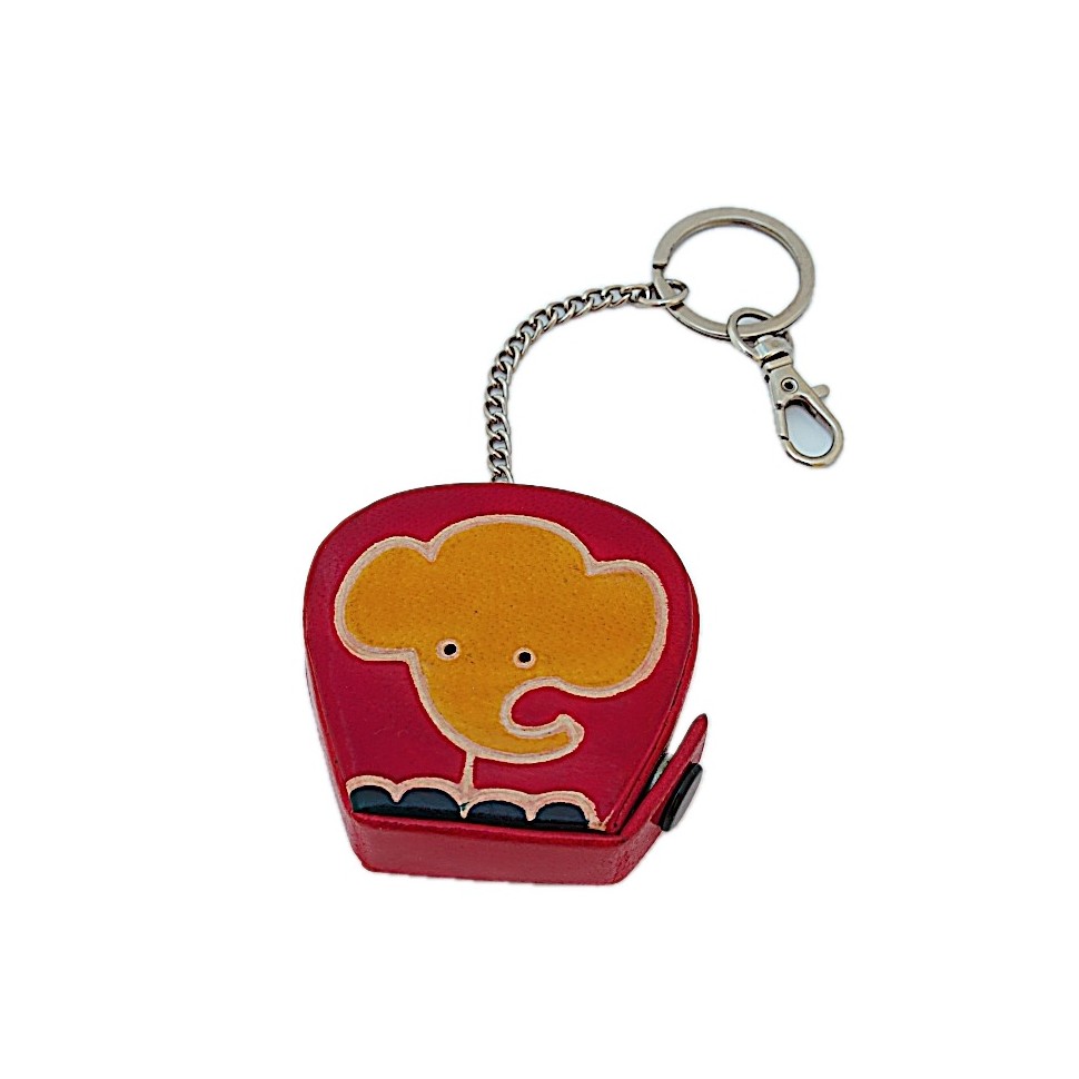 Porte clés bourse éléphant cuir
