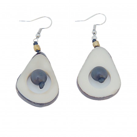 Boucles d'oreilles tagua et açaï
