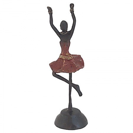 Statue bronze ballerine rouge