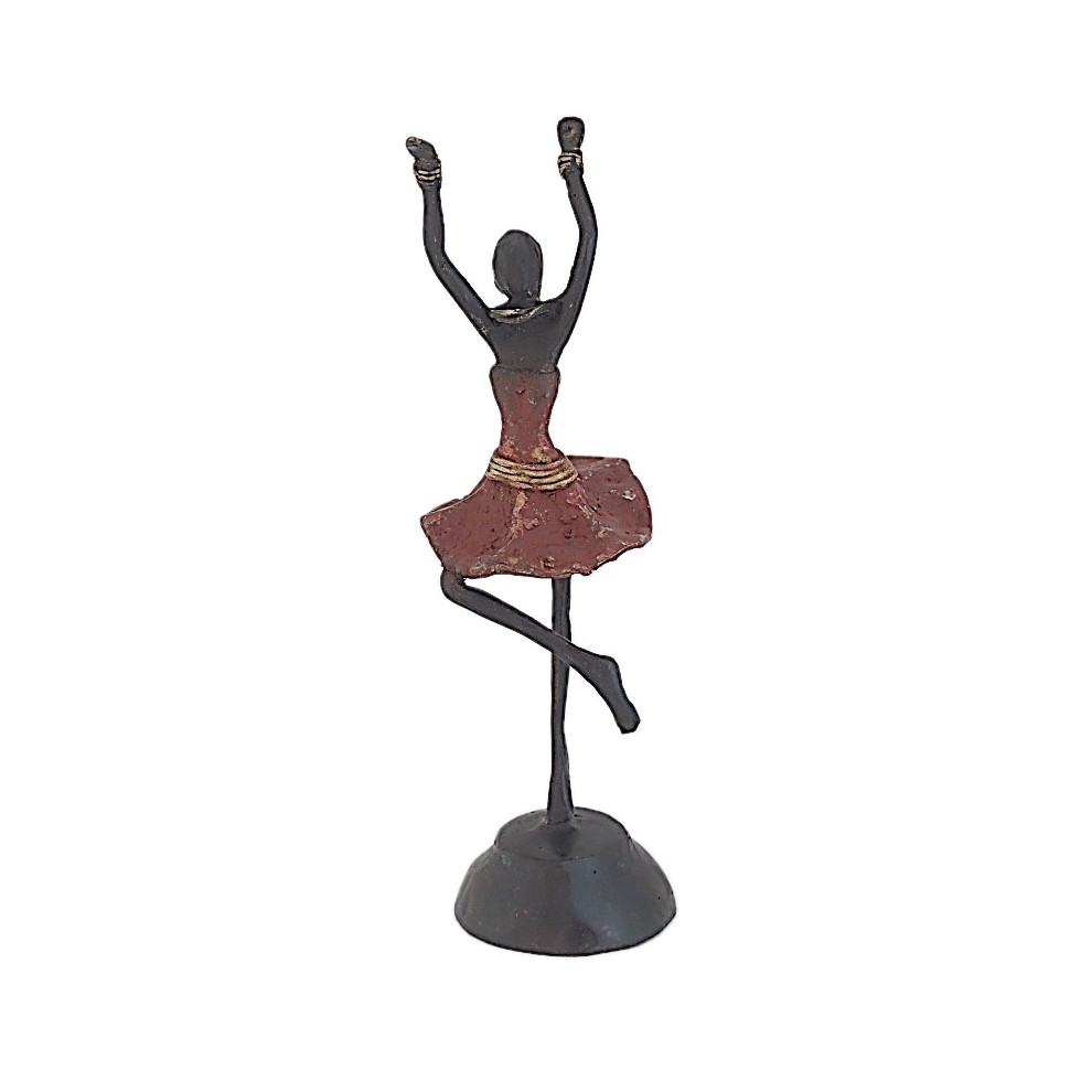 Statue bronze ballerine rouge