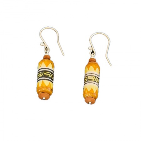 Boucles d'oreilles cylindre céramique