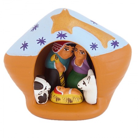 Crèche maison avec étoile filante