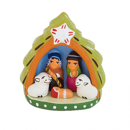 Crèche céramique avec étoile
