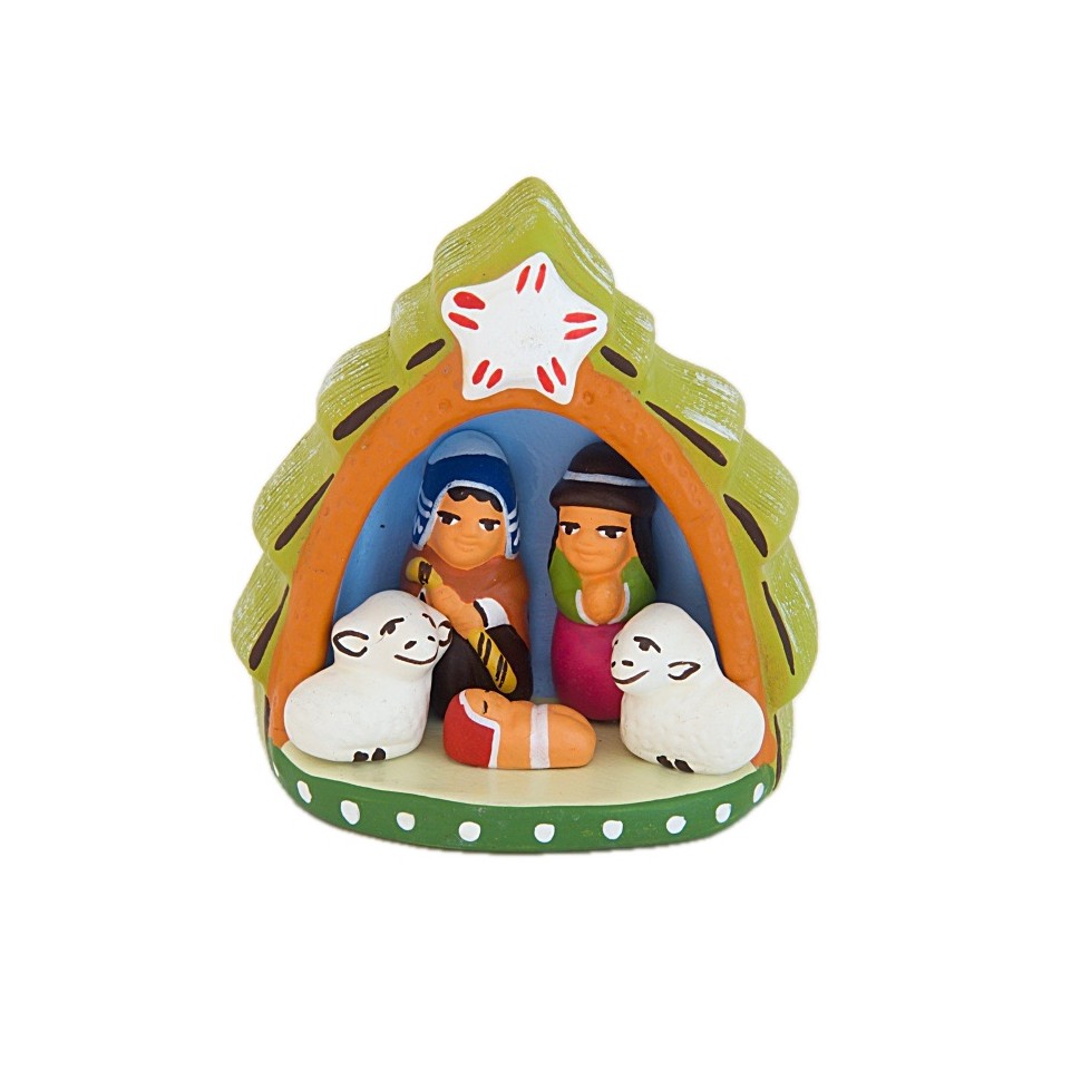 Crèche céramique avec étoile