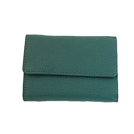 Porte monnaie portefeuille cuir vert