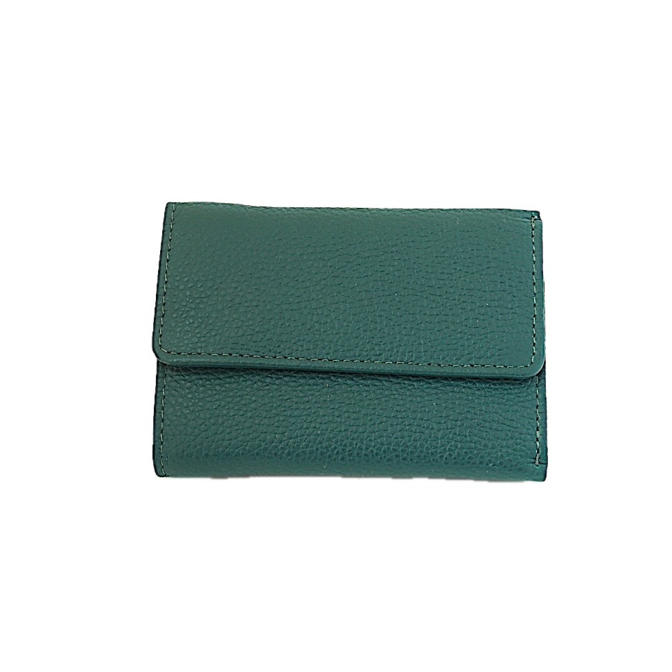 Porte monnaie portefeuille cuir vert