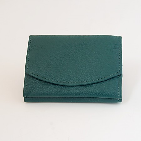 Porte monnaie portefeuille cuir vert