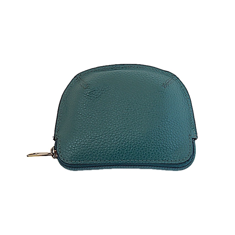 Porte monnaie cuir vert