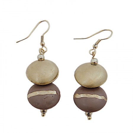Boucles d'oreilles disques laiton
