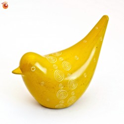 Oiseau® 7 cm jaune en saponite
