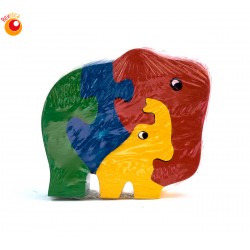 Puzzle éléphant et son petit