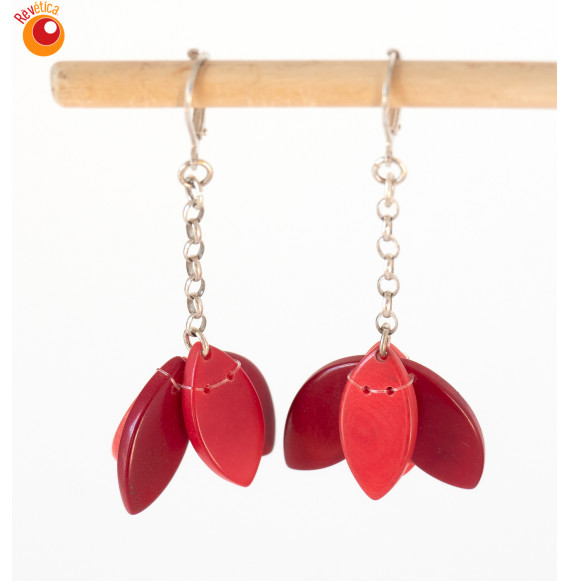 Boucles d'oreilles tagua Tulipe