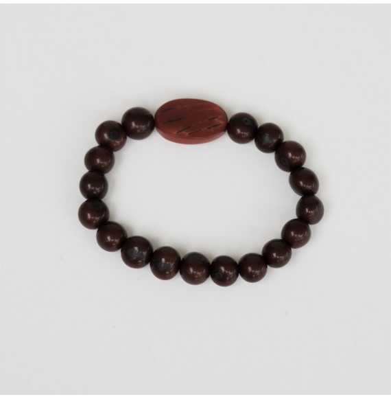 Bracelet élastique açaï et tagua